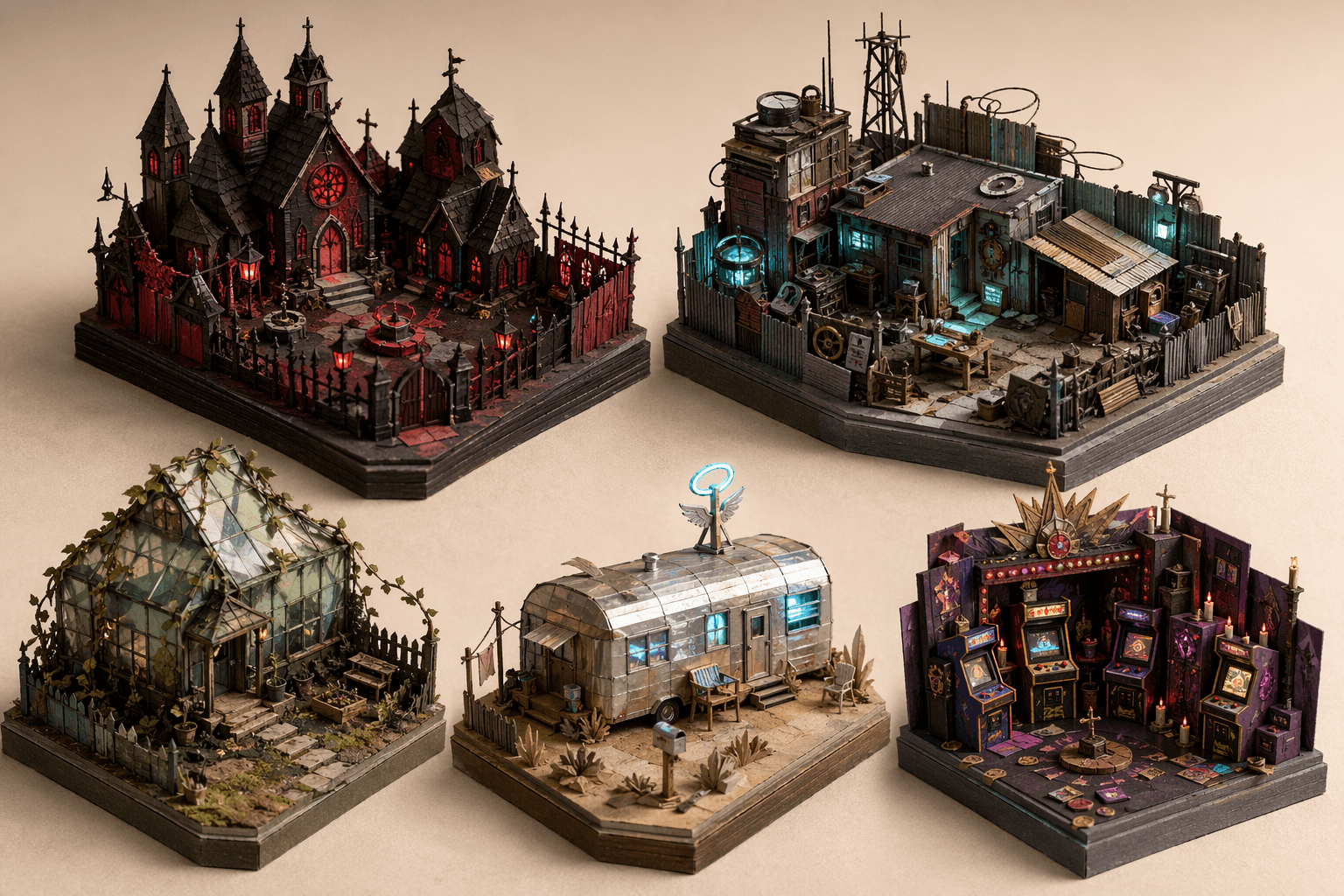 Paper diorama pack sheet reference